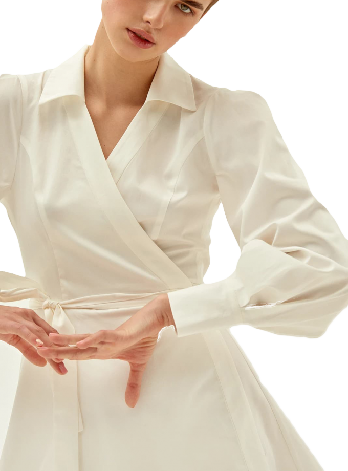 Ivory short shirt dress