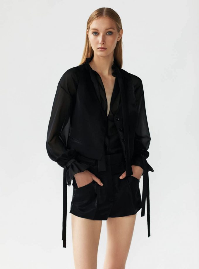 Black high waisted shorts