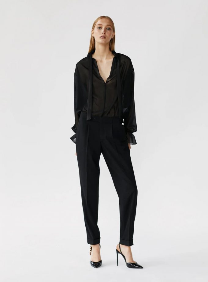 Men's cut black trousers